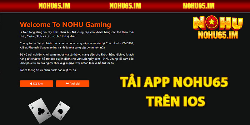 Tải app Nohu65 trên iOS